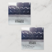 Dumbells Fitness Business Cards Quadratische Visitenkarte (Vorne/Hinten)