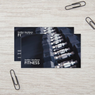Dumbells Fitness Business Cards Visitenkarte