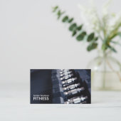 Dumbells Fitness Business Cards Visitenkarte (Stehend Vorderseite)