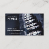 Dumbells Fitness Business Cards Visitenkarte (Rückseite)