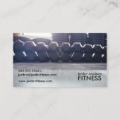 Dumbells Fitness Business Cards Visitenkarte (Rückseite)