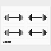 Dumbells Rechteckiger Aufkleber (Blatt)