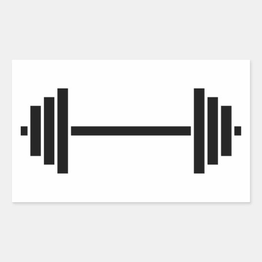 Dumbells Rechteckiger Aufkleber (Vorderseite)