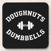 Dumbells und Doughnut - Funny Gym Workout Getränkeuntersetzer (Vorderseite)