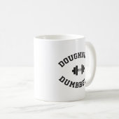 Dumbells und Doughnut - Funny Gym Workout Kaffeetasse (VorderseiteRechts)