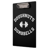 Dumbells und Doughnut - Funny Gym Workout Klemmbrett (Links)