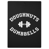Dumbells und Doughnut - Funny Gym Workout Klemmbrett (Rückseite)