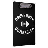 Dumbells und Doughnut - Funny Gym Workout Klemmbrett (Rechts)