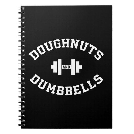 Dumbells und Doughnut - Funny Gym Workout Notizblock (Vorderseite)