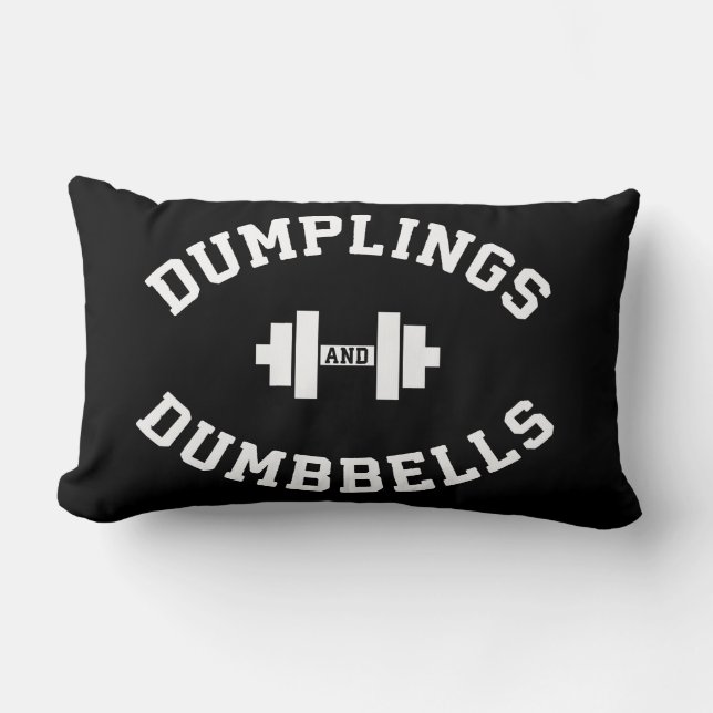 Dumbells und Dumplings - Funny Bulking Novelty Lendenkissen (Vorderseite)