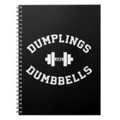 Dumbells und Dumplings - Funny Bulking Novelty Notizblock (Vorderseite)
