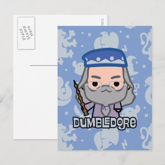 Dumbledore Cartoon Art Postkarte (Vorne/Hinten)