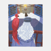 Dumbledore & Fawkes auf dem Balkon Fleecedecke (Vorderseite)