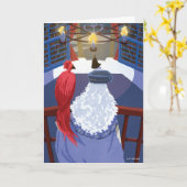 Dumbledore & Fawkes auf dem Balkon Karte (Gelbe Blume)