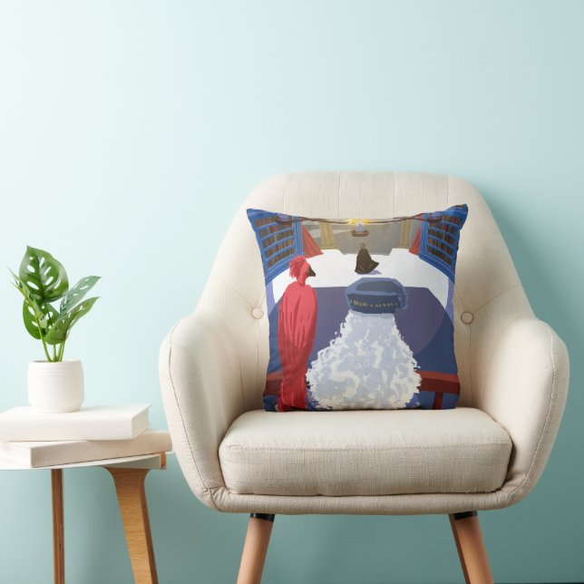 Dumbledore & Fawkes auf dem Balkon Kissen (Stuhl )