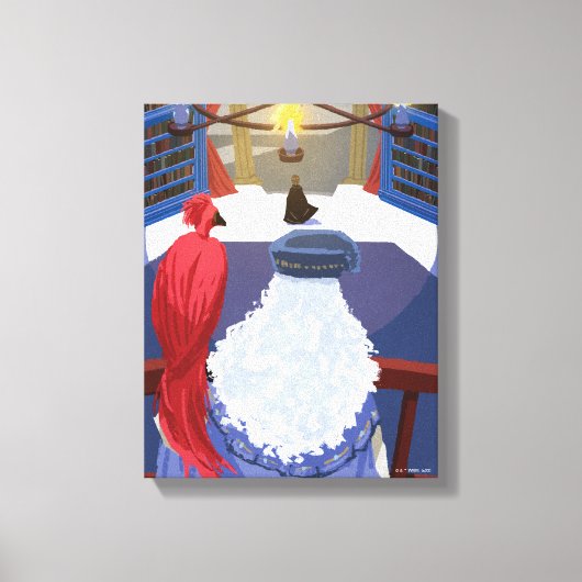 Dumbledore & Fawkes auf dem Balkon Leinwanddruck (Vorderseite)