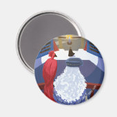 Dumbledore & Fawkes auf dem Balkon Magnet (Vorderseite/Rückseite)