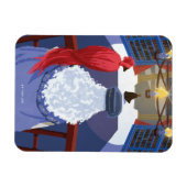 Dumbledore & Fawkes auf dem Balkon Magnet (Horizontal)