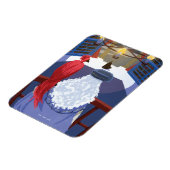 Dumbledore & Fawkes auf dem Balkon Magnet (Linke Seite)