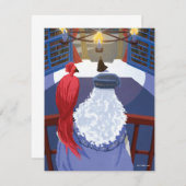 Dumbledore & Fawkes auf dem Balkon Mitteilungskarte (Vorne/Hinten)