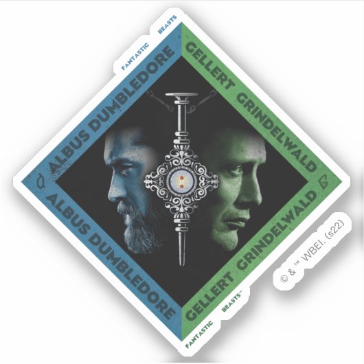 Dumbledore & Grindlewald Bluttroth Grafik Aufkleber (Vorderseite)
