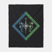 Dumbledore & Grindlewald Bluttroth Grafik Fleecedecke (Vorderseite)