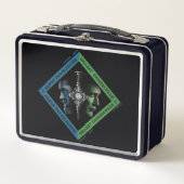 Dumbledore & Grindlewald Bluttroth Grafik Metall Brotdose (Vorderseite)