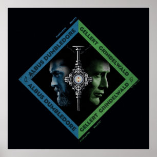 Dumbledore & Grindlewald Bluttroth Grafik Poster