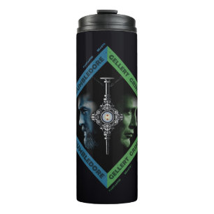 Dumbledore & Grindlewald Bluttroth Grafik Thermosbecher