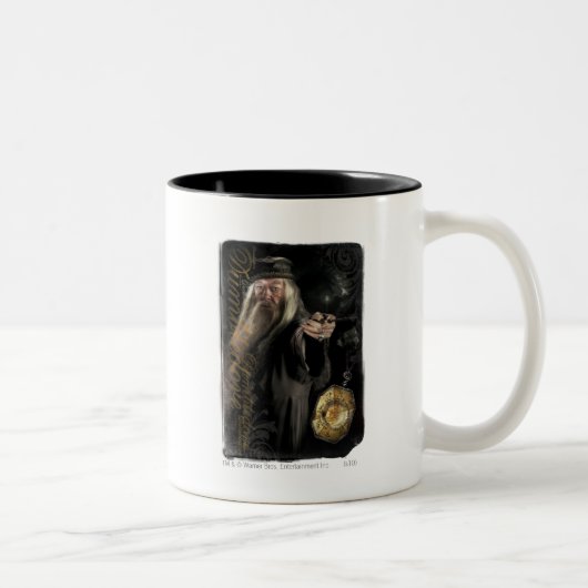 Dumbledore-Script-Logo Zweifarbige Tasse (Rechts)