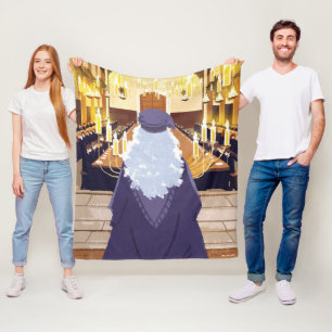Dumbledore spricht in der Großen Halle der Hogwart Fleecedecke