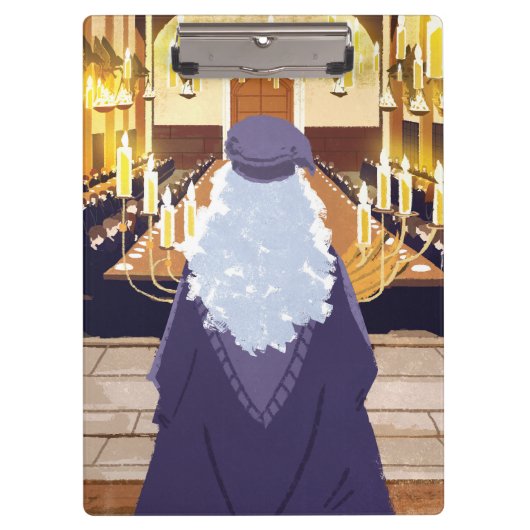 Dumbledore spricht in der Großen Halle der Hogwart Klemmbrett (Vorderseite)
