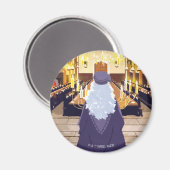 Dumbledore spricht in der Großen Halle der Hogwart Magnet (Vorderseite/Rückseite)