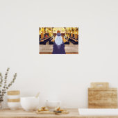 Dumbledore spricht in der Großen Halle der Hogwart Poster (Küche)