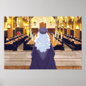 Dumbledore spricht in der Großen Halle der Hogwart Poster (Vorne)