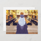 Dumbledore spricht in der Großen Halle der Hogwart Postkarte (Vorne/Hinten)