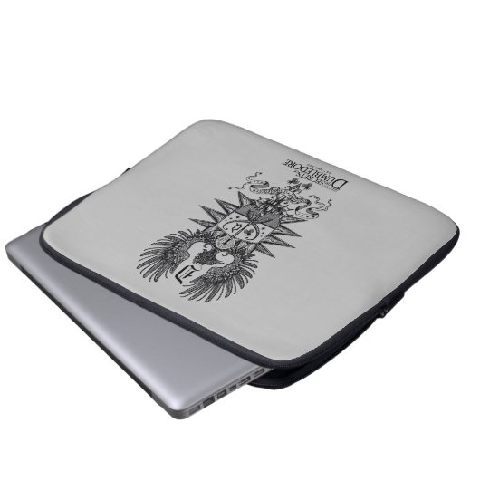 Dumbledore-Wappen Laptopschutzhülle (Vorne Knopf)
