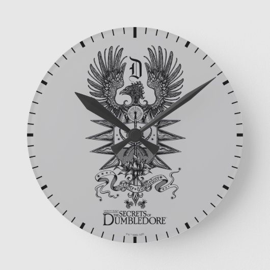 Dumbledore-Wappen Runde Wanduhr (Vorderseite)