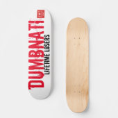 DUMBNATI Skateboard, 7¾ Zoll Deck Skateboard (Vorderseite)