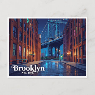 DUMBO bei Nacht Brooklyn New York Postkarte