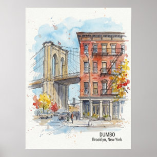 DUMBO Brooklyn New York — Ikonische Brücke Poster