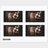 Dumbo Extravagante Ratte in einem niedlichen Hut Rechteckiger Aufkleber (Blatt)