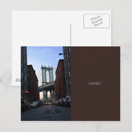 DUMBO in der Abenddämmerung Postkarte (Vorne/Hinten)