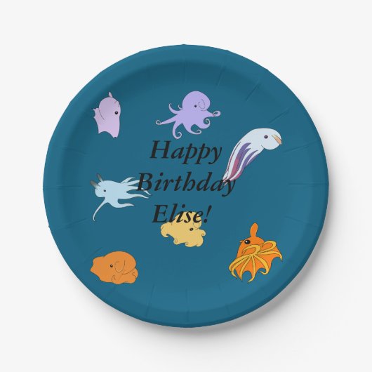 Dumbo Octopus Pappteller (Vorderseite)