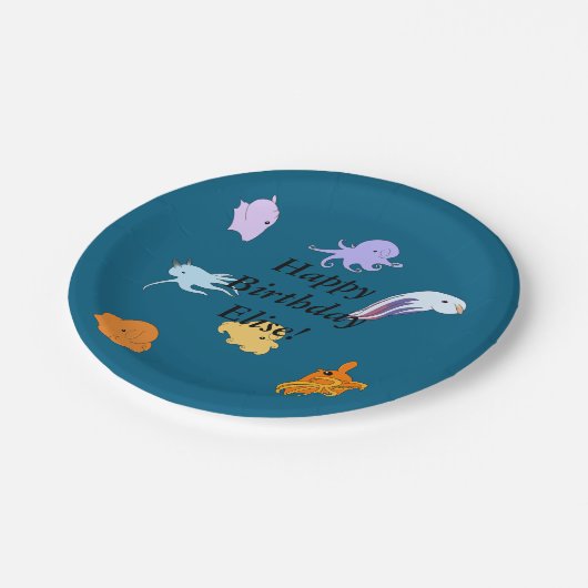 Dumbo Octopus Pappteller (Schrägansicht)