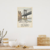 Dumbo Waterfront Skizze Brooklyn Poster (Küche)