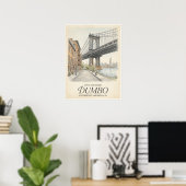 Dumbo Waterfront Skizze Brooklyn Poster (Heimbüro)
