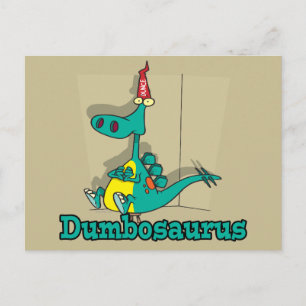 Dumbosaurus Dino Cartoon Postkarte