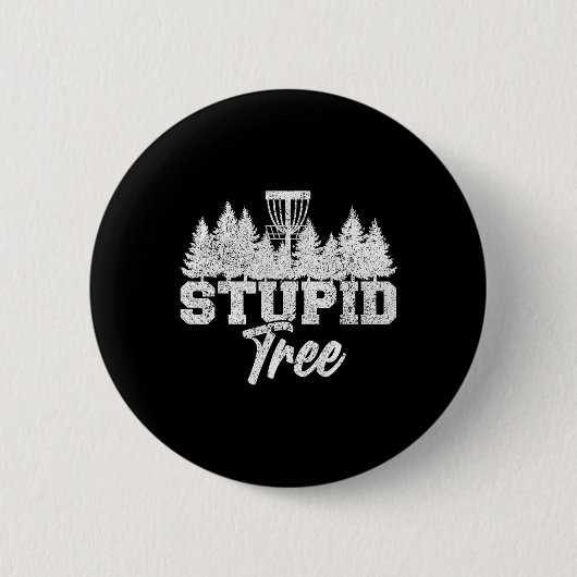 Dumm Baum Disc Golf Spieler Flying Disc Golfer Button (Vorderseite)