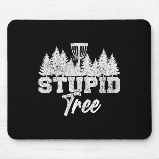 Dumm Baum Disc Golf Spieler Flying Disc Golfspiele Mousepad (Vorne)